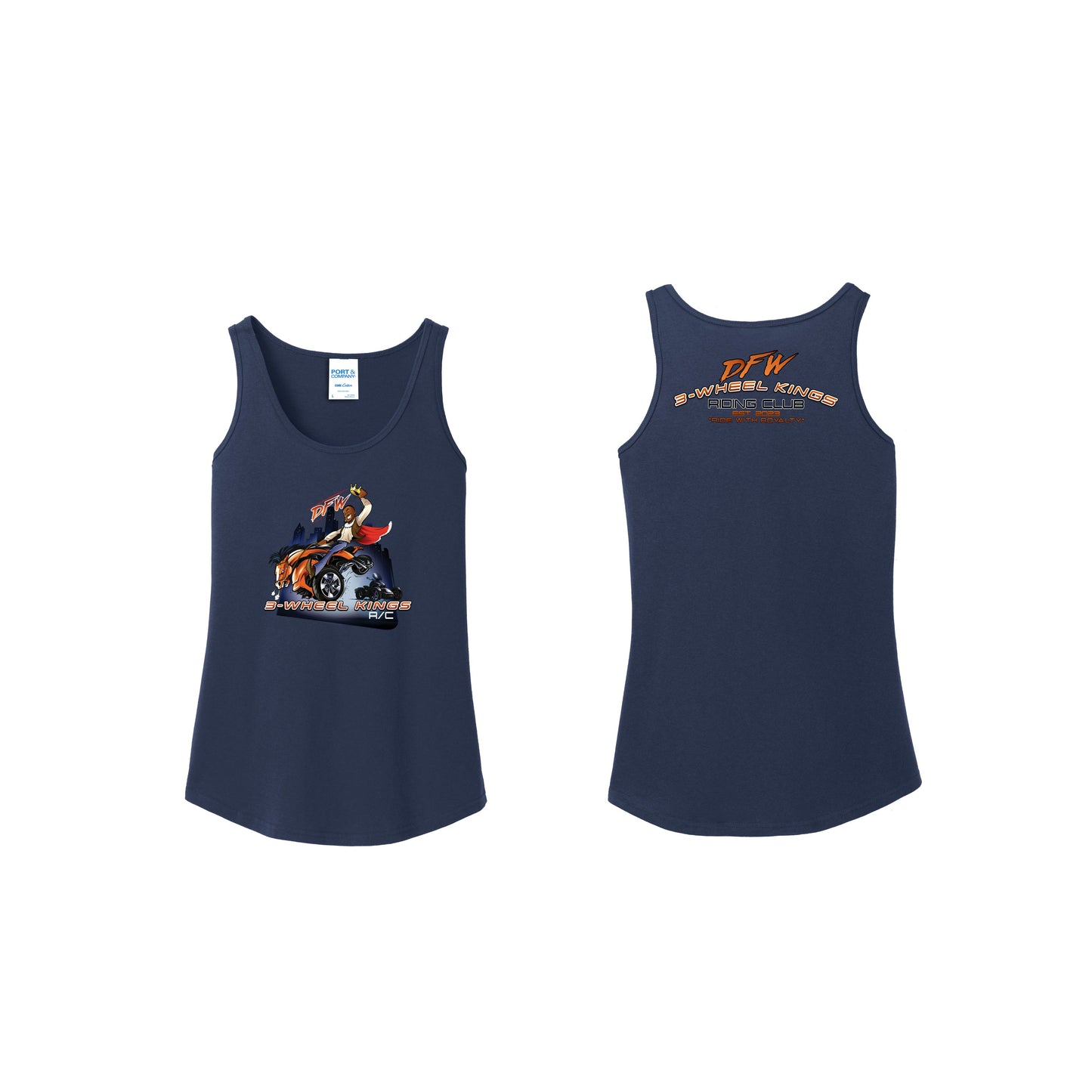 3 Wheel Kings Back Arch Ladies Tank Top