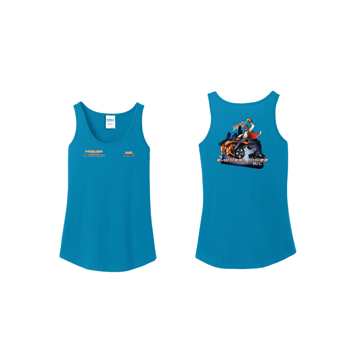 3 Wheel Kings Classic Ladies Tank Top