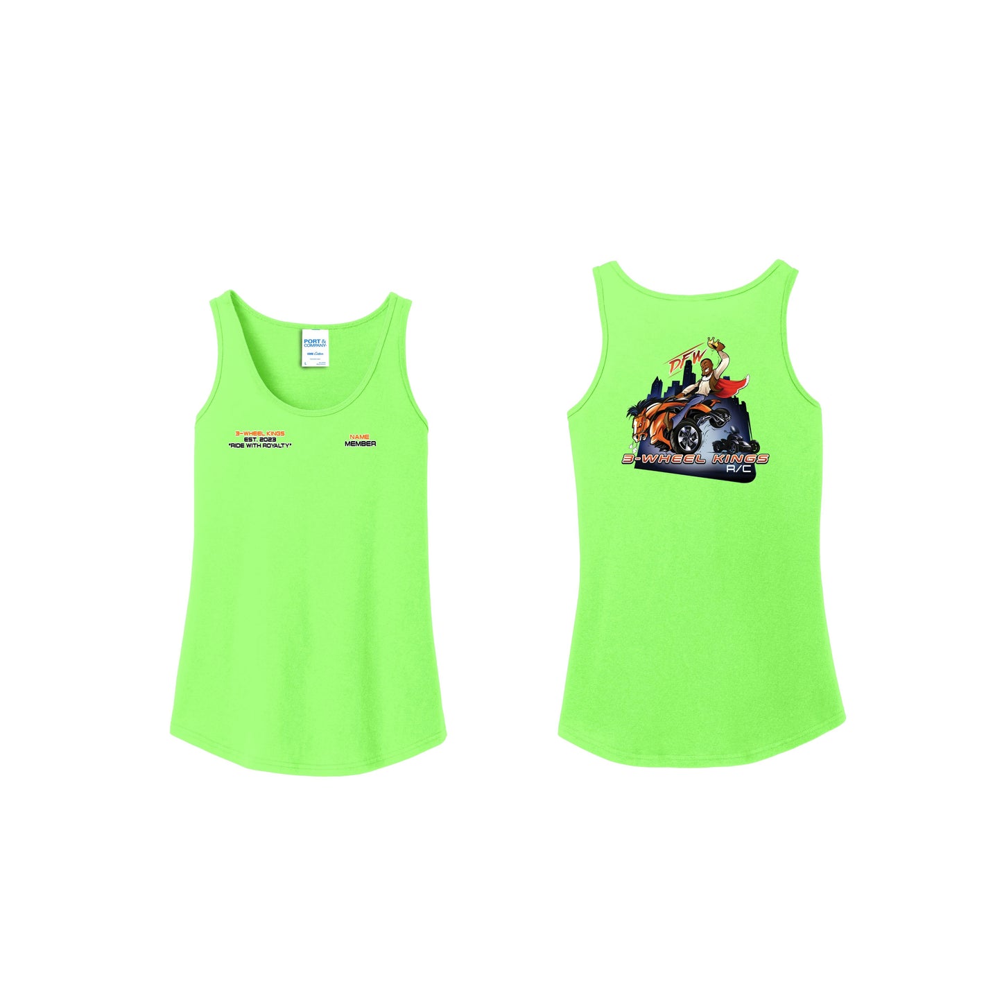 3 Wheel Kings Classic Ladies Tank Top