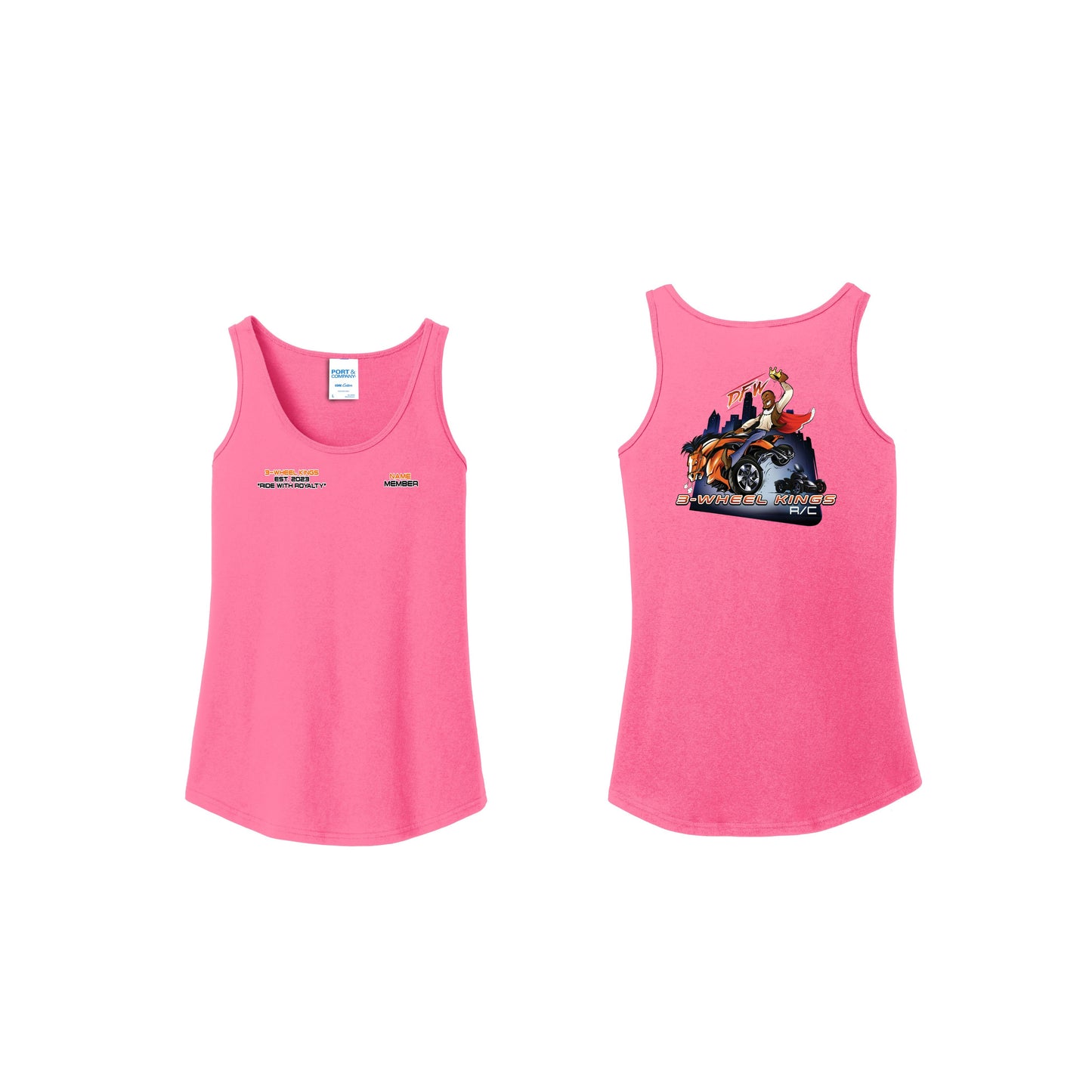 3 Wheel Kings Classic Ladies Tank Top