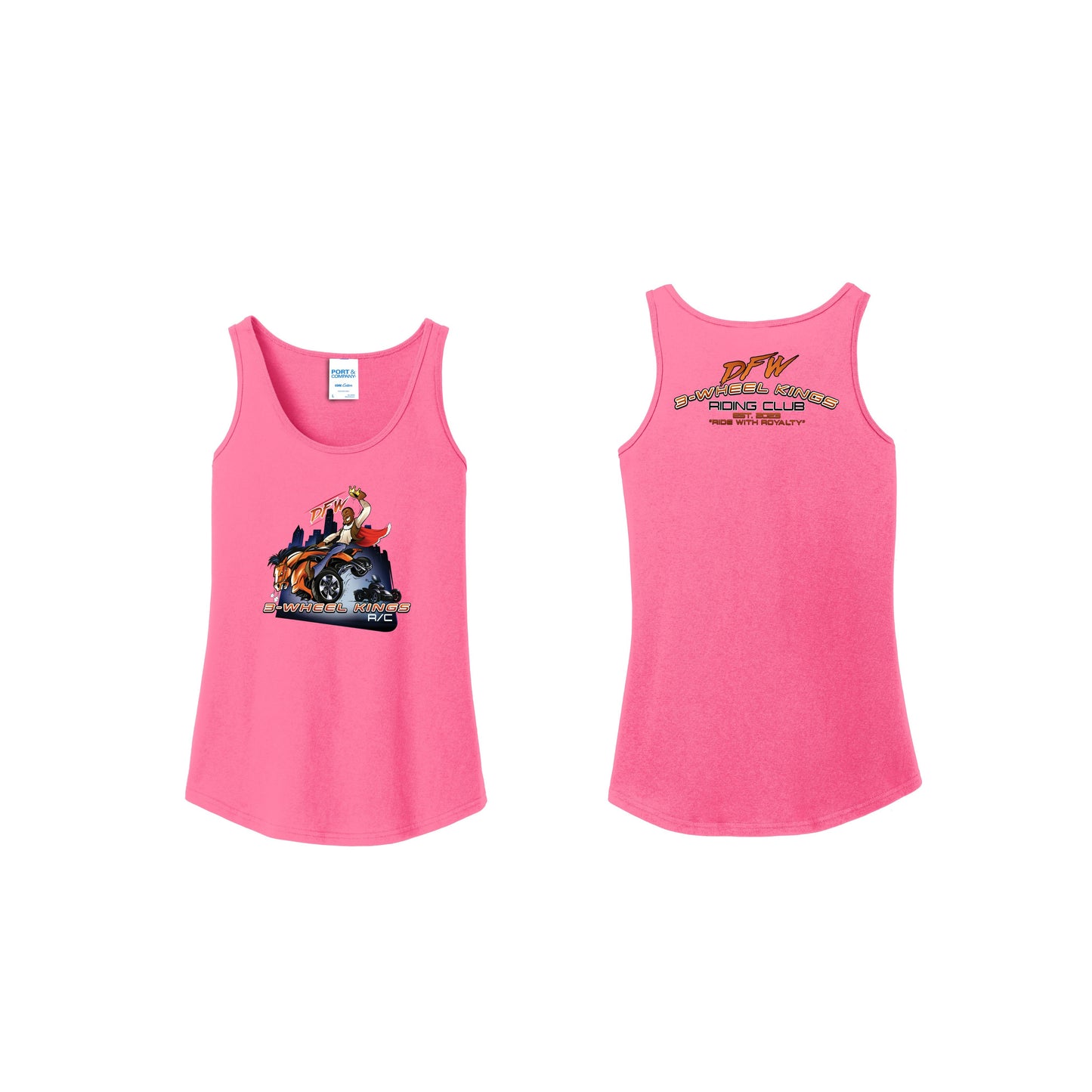 3 Wheel Kings Back Arch Ladies Tank Top