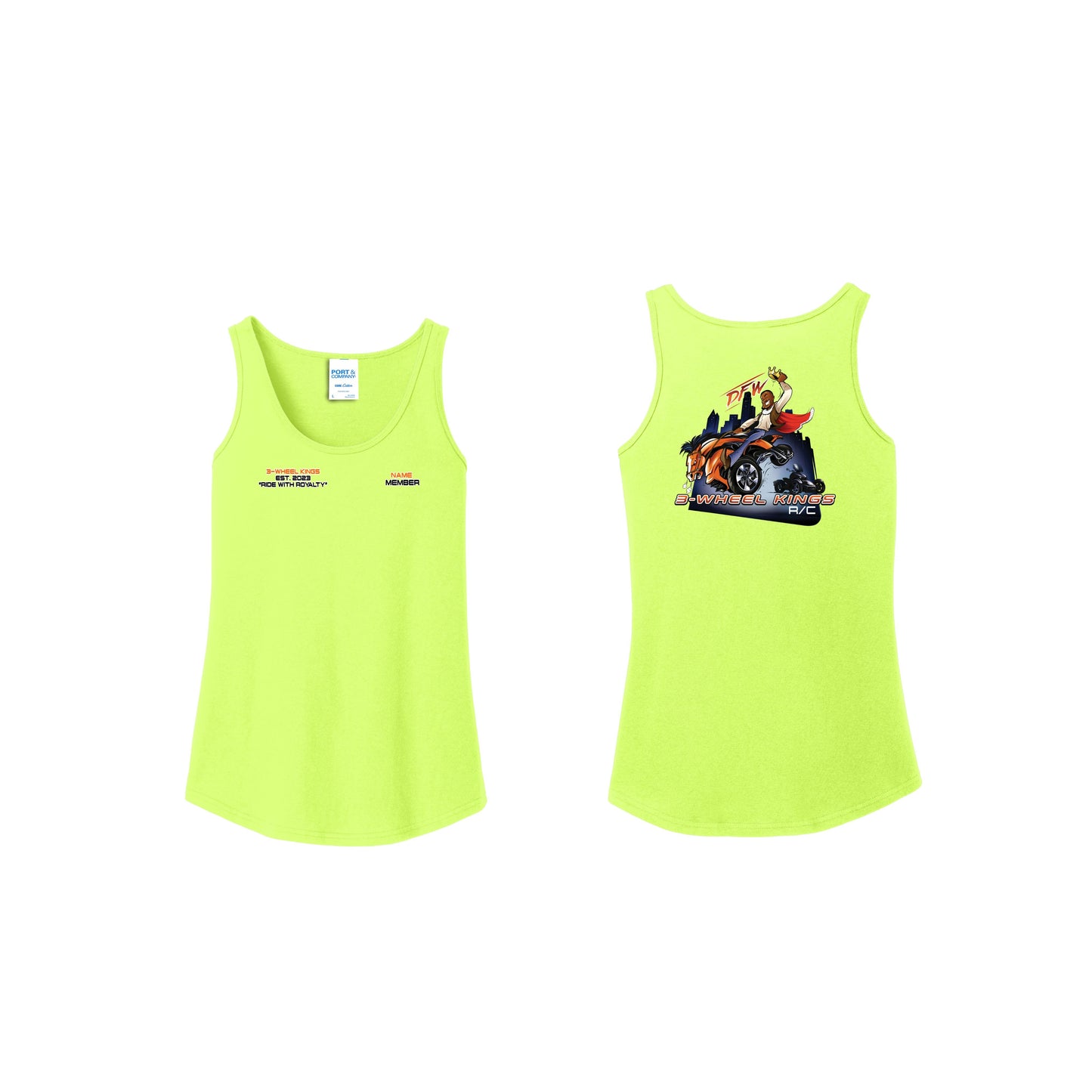 3 Wheel Kings Classic Ladies Tank Top