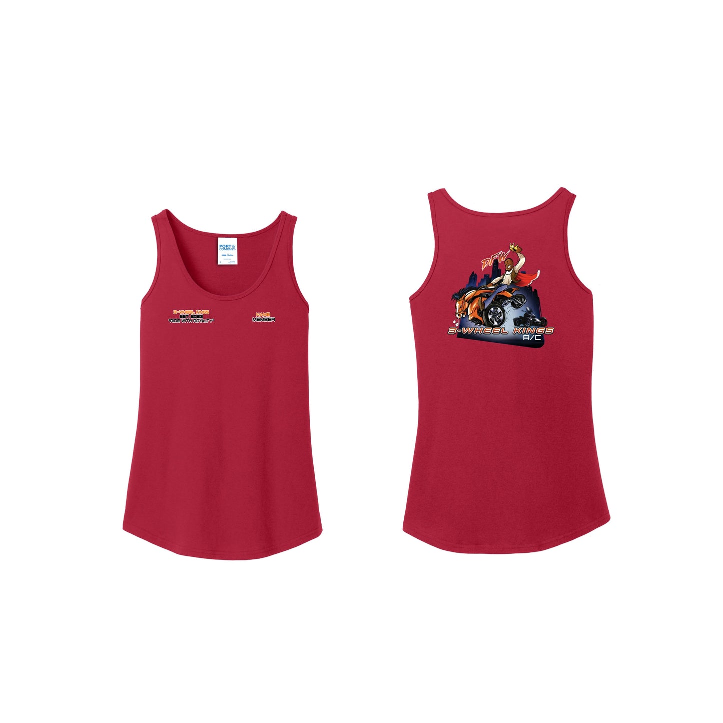 3 Wheel Kings Classic Ladies Tank Top