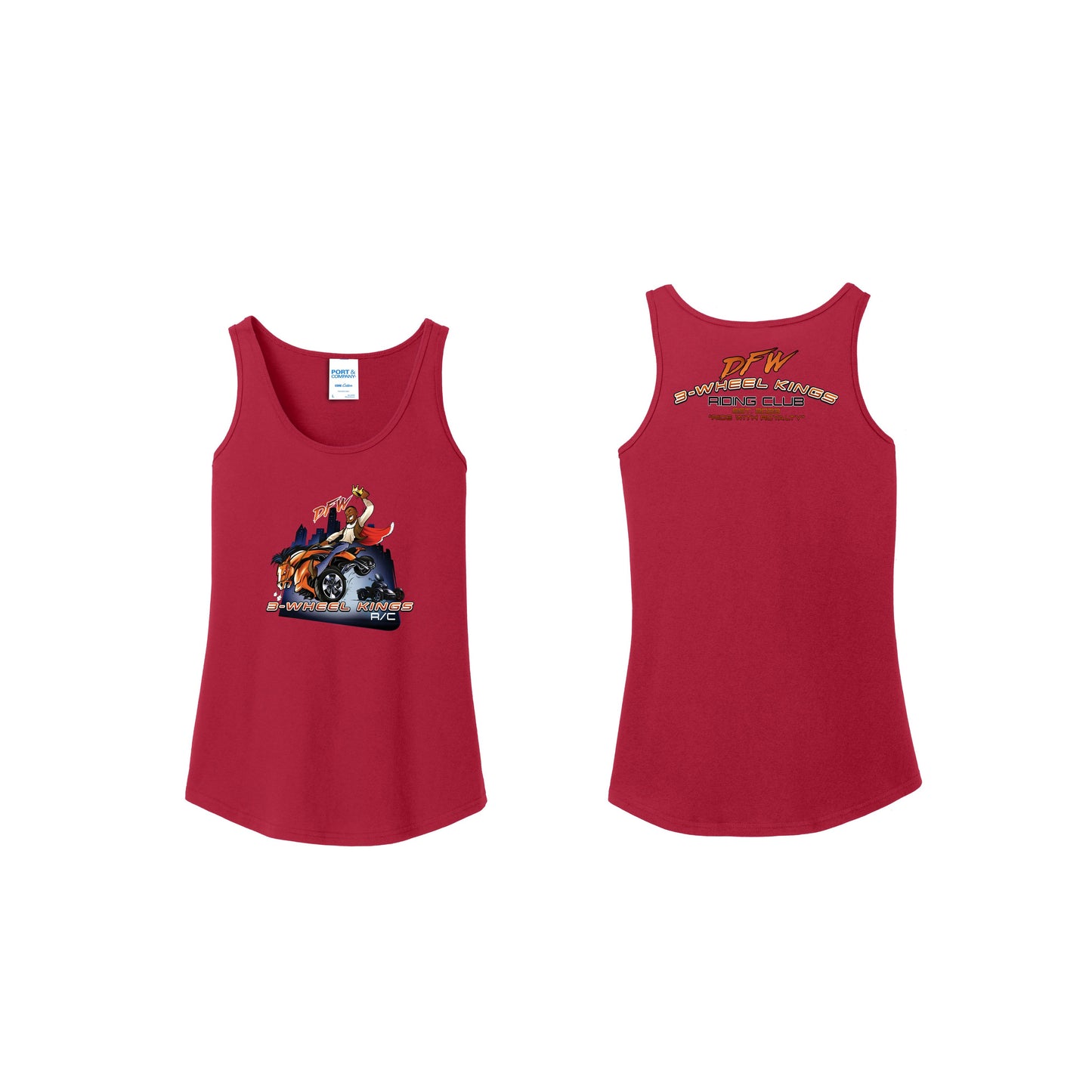 3 Wheel Kings Back Arch Ladies Tank Top
