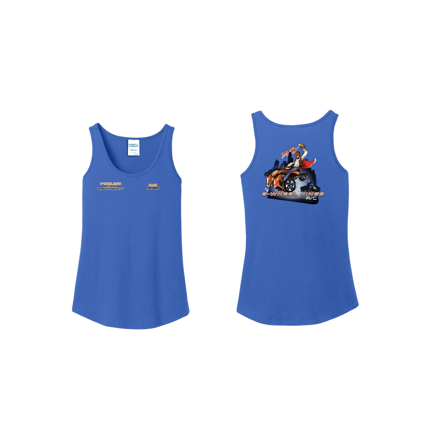 3 Wheel Kings Classic Ladies Tank Top