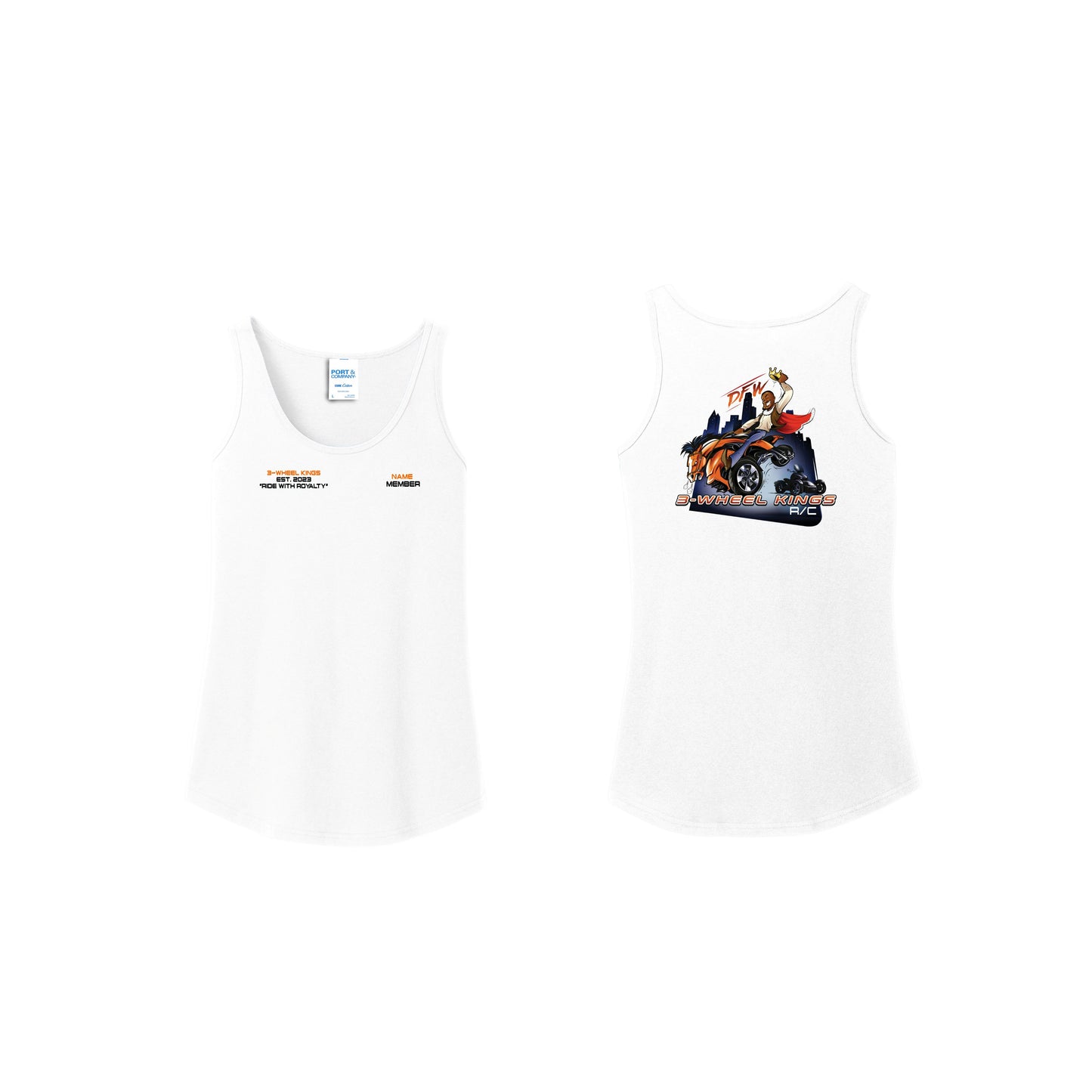 3 Wheel Kings Classic Ladies Tank Top