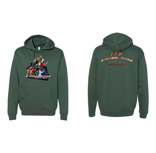 3 Wheel Kings Back Arch Heavyweight Hoodie