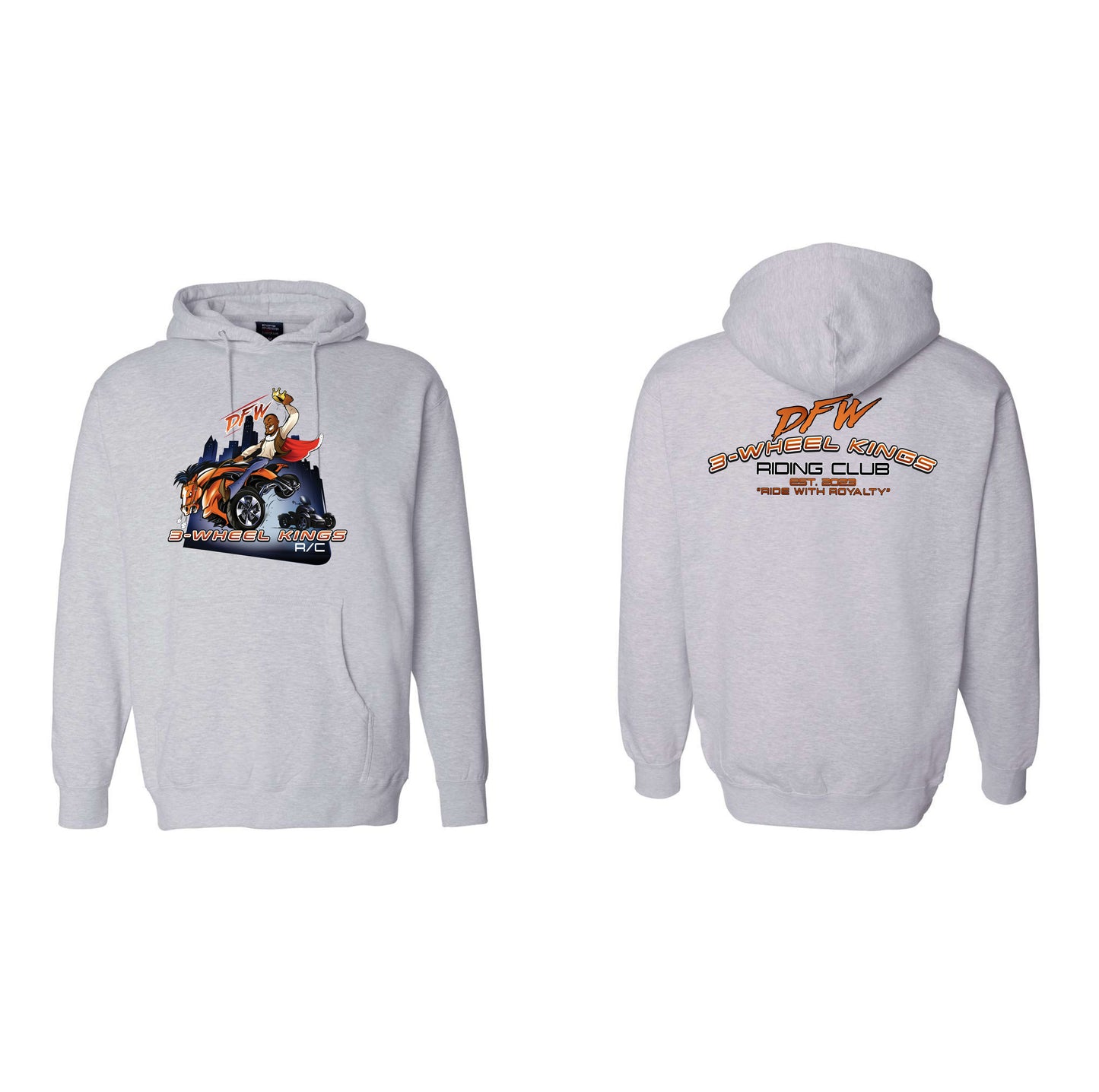 3 Wheel Kings Back Arch Heavyweight Hoodie