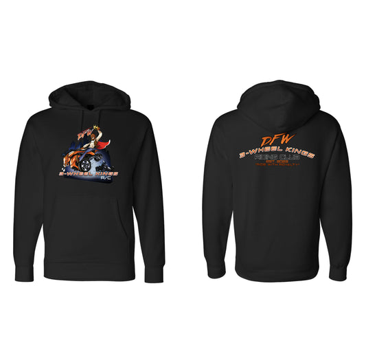 3 Wheel Kings Back Arch Midweight Hoodie