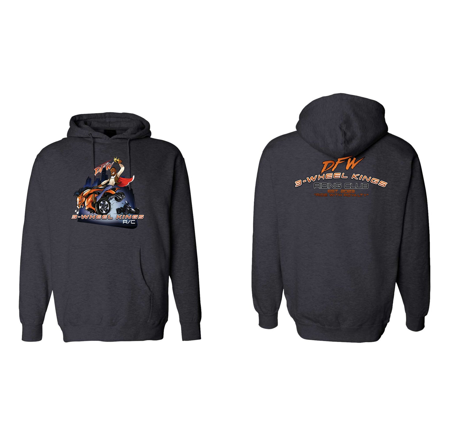 3 Wheel Kings Back Arch Heavyweight Hoodie