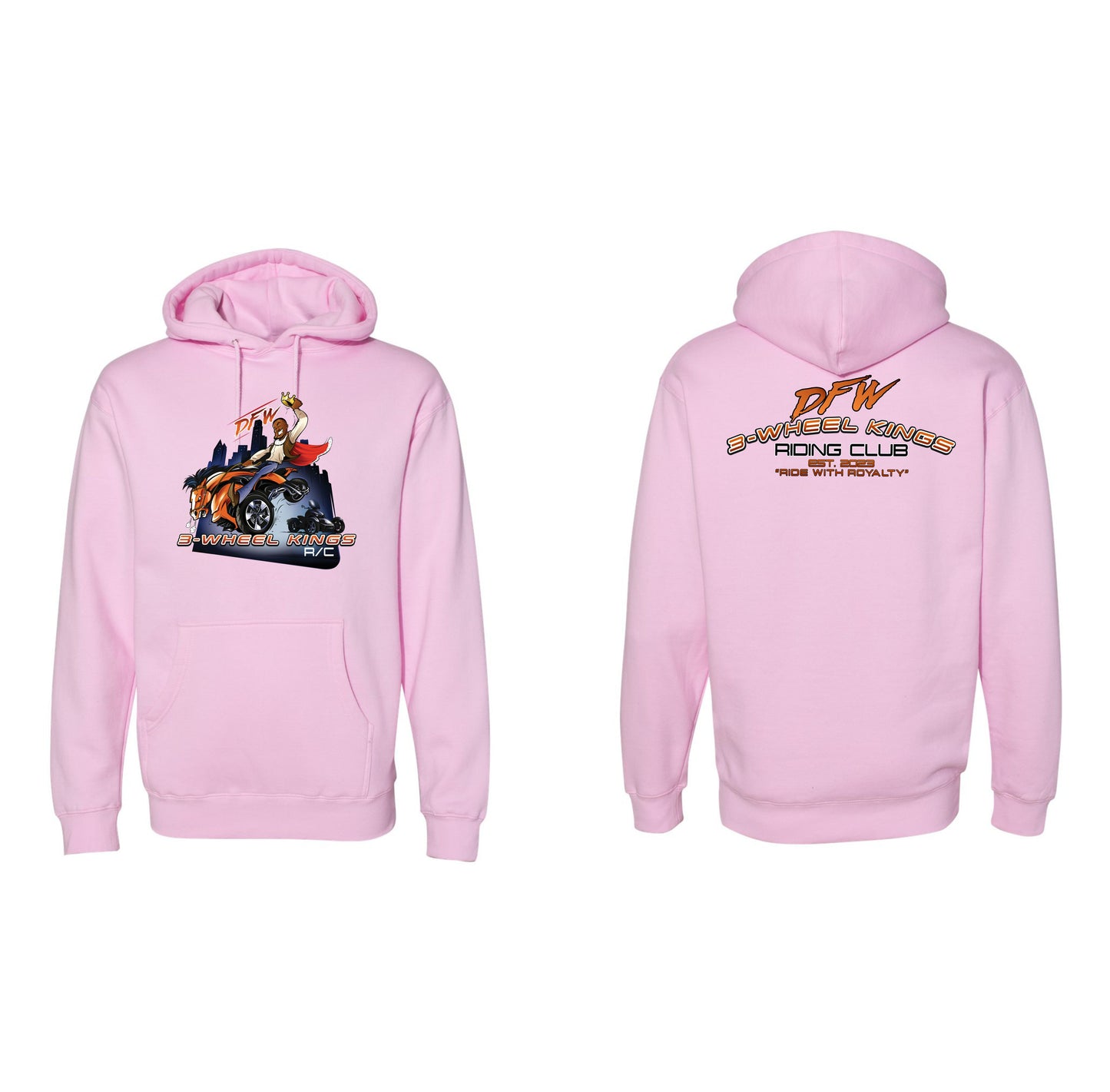 3 Wheel Kings Back Arch Heavyweight Hoodie