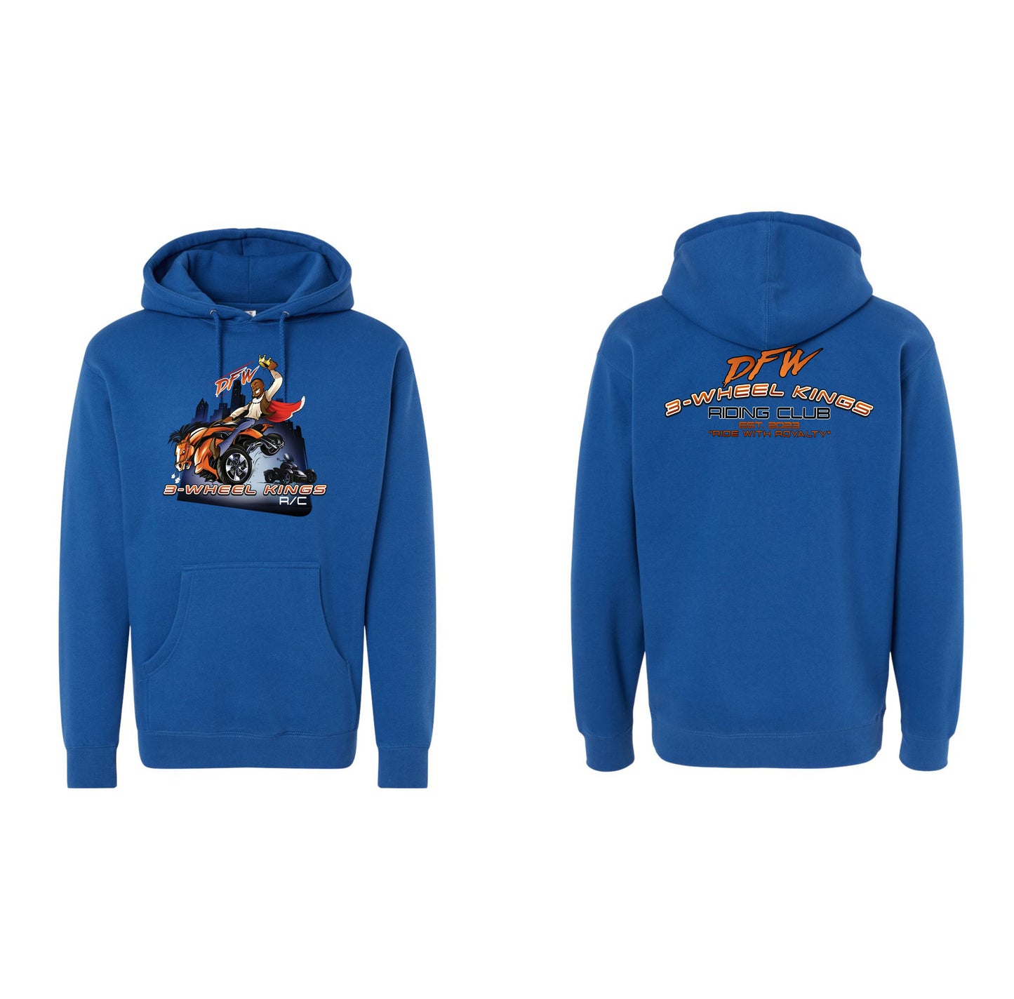 3 Wheel Kings Back Arch Heavyweight Hoodie