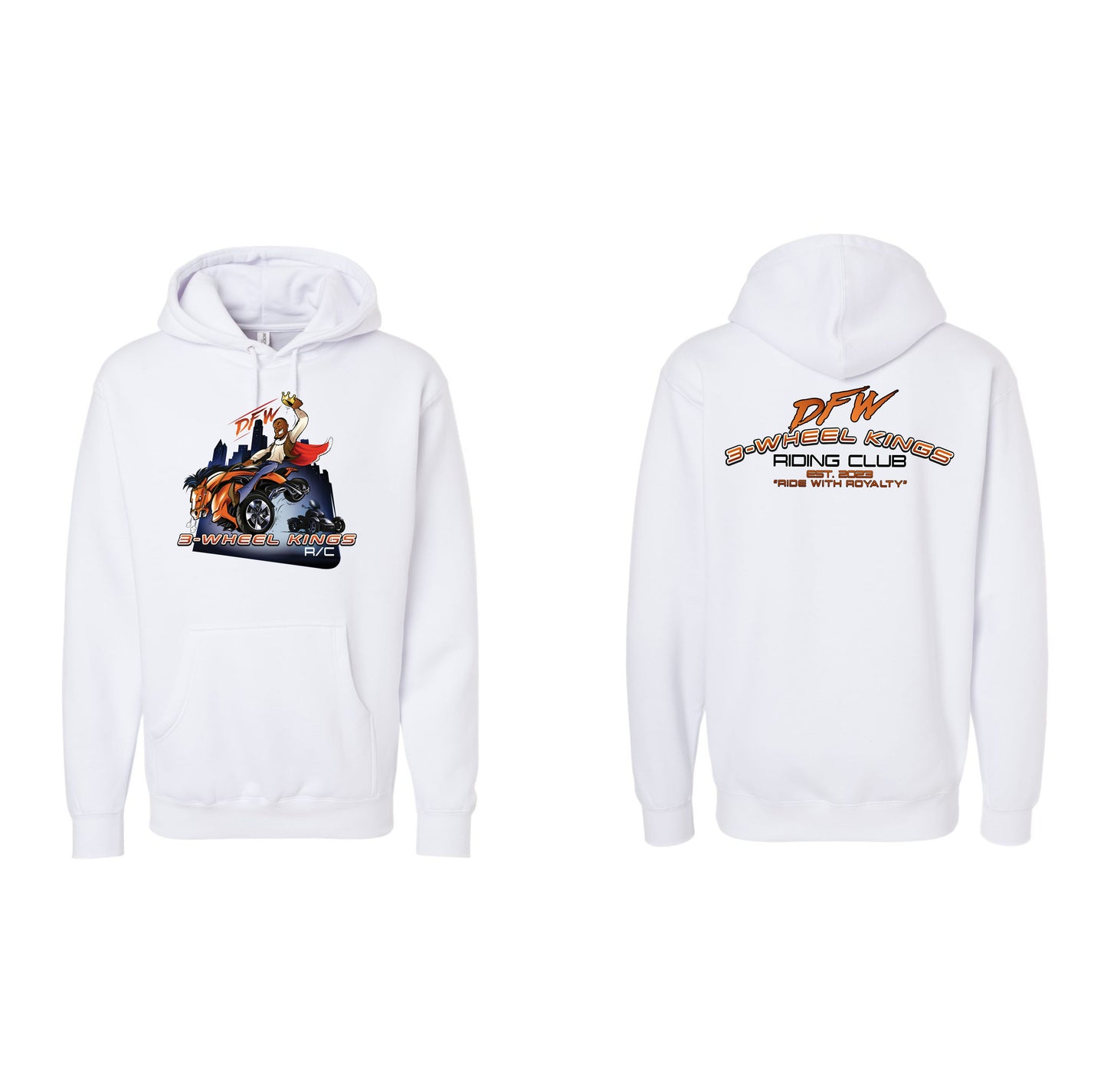 3 Wheel Kings Back Arch Heavyweight Hoodie