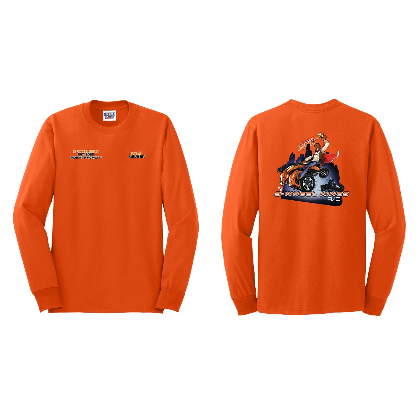 3 Wheel Kings Classic Long Sleeve Tee