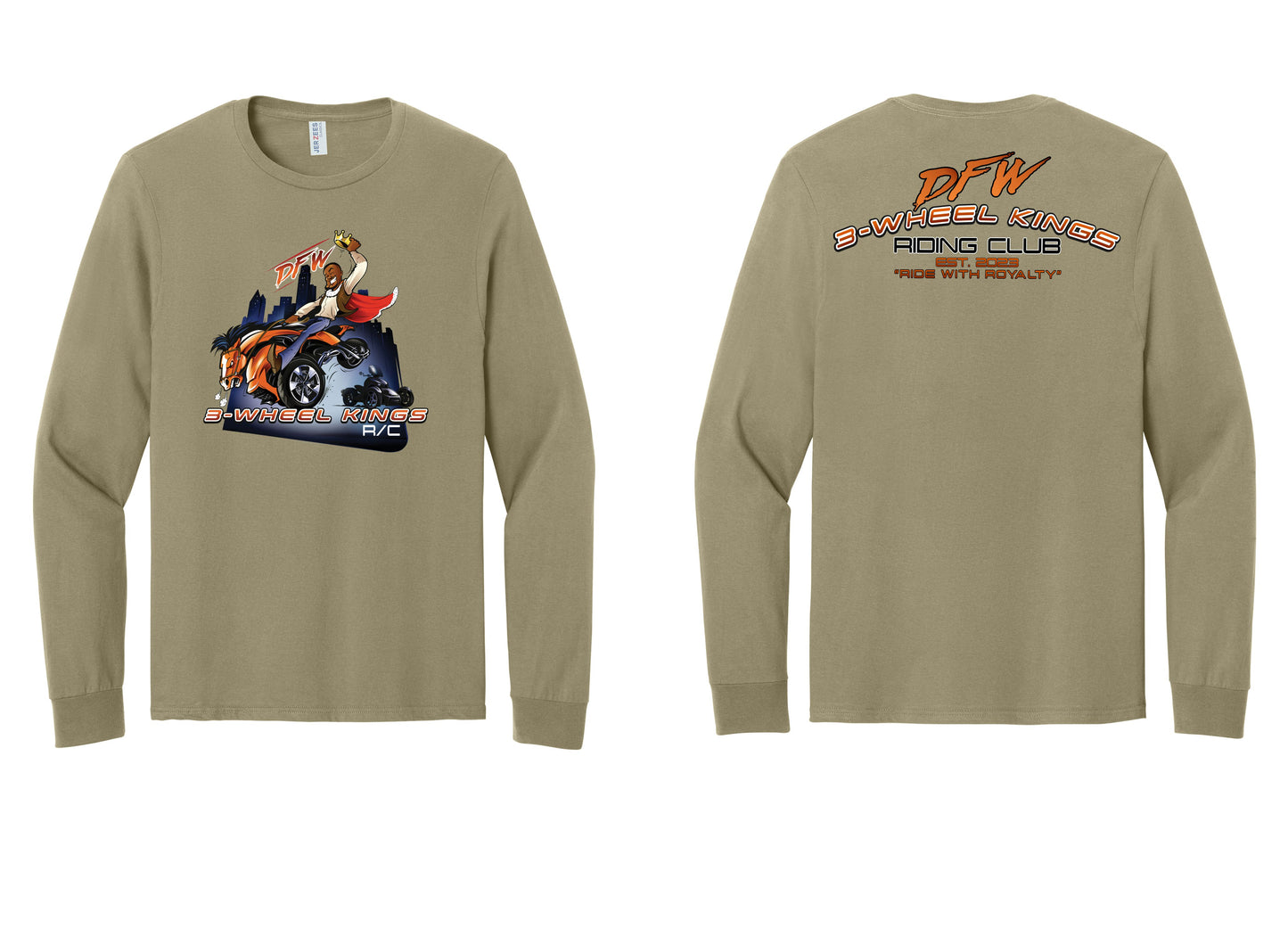 3 Wheel Kings Back Arch Long Sleeve Tee