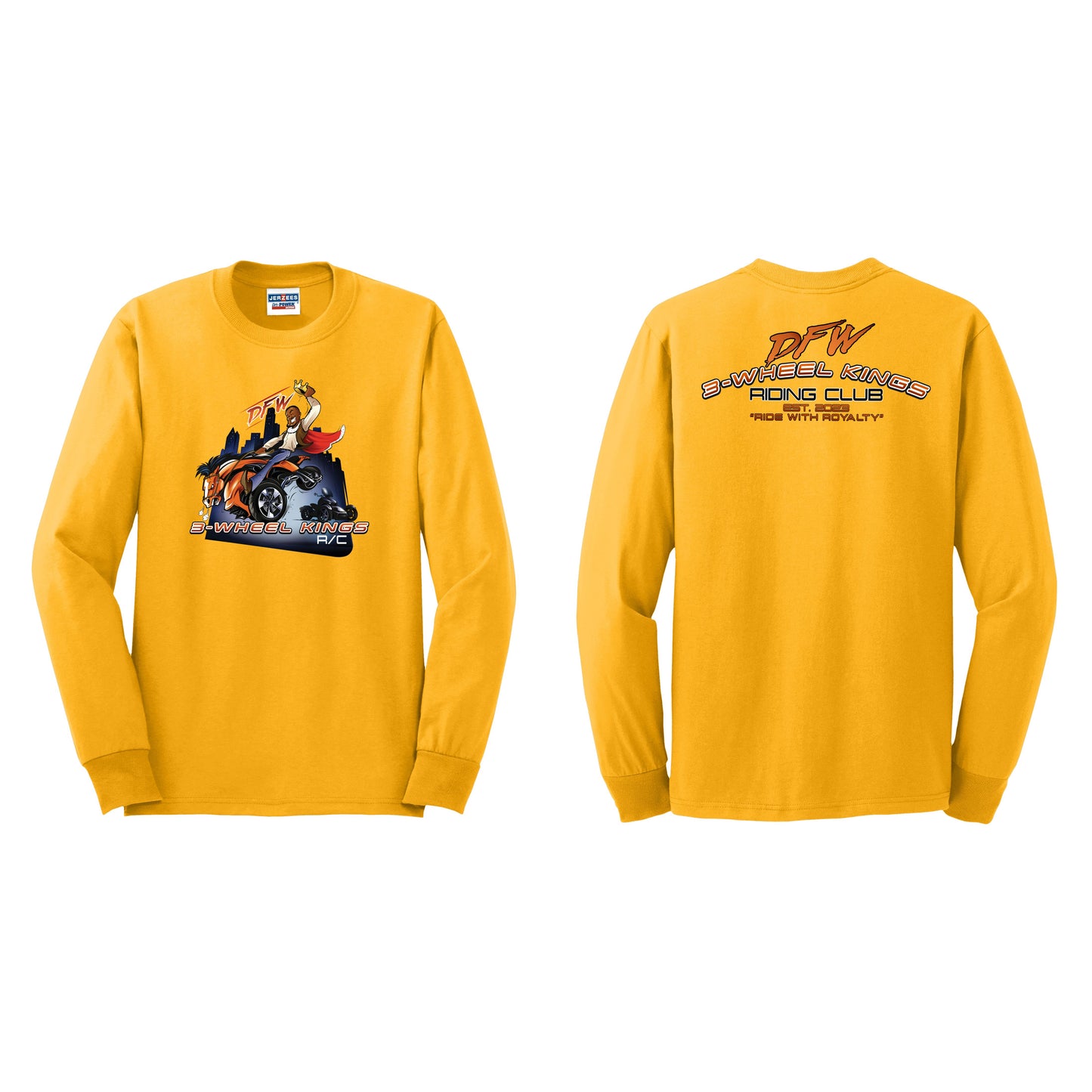 3 Wheel Kings Back Arch Long Sleeve Tee