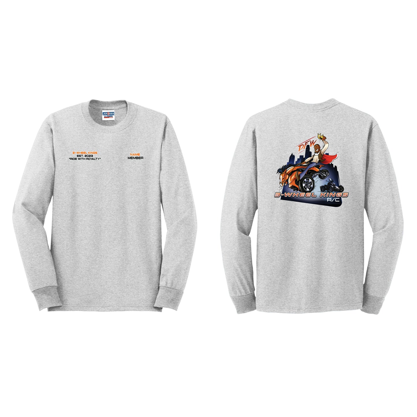3 Wheel Kings Classic Long Sleeve Tee