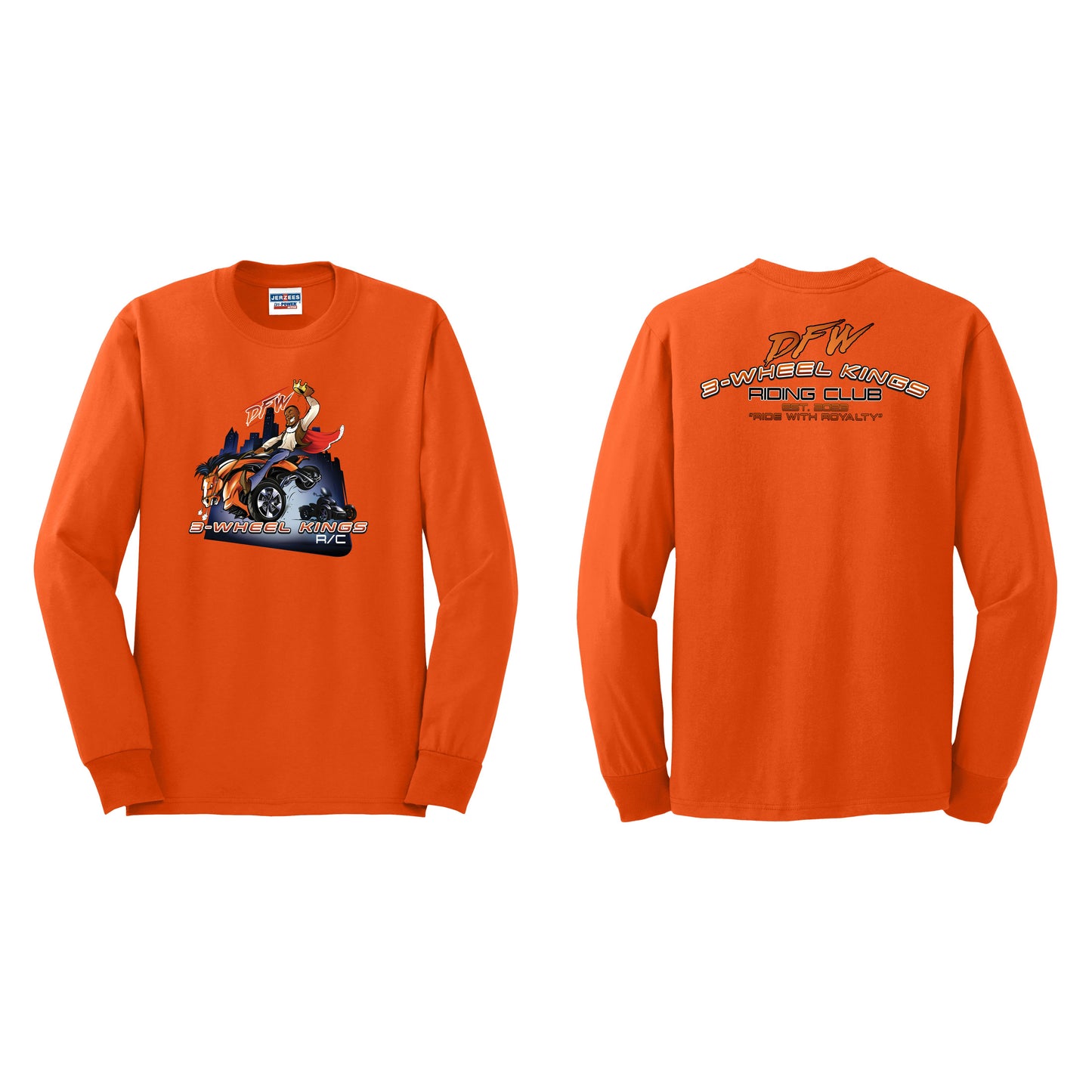3 Wheel Kings Back Arch Long Sleeve Tee