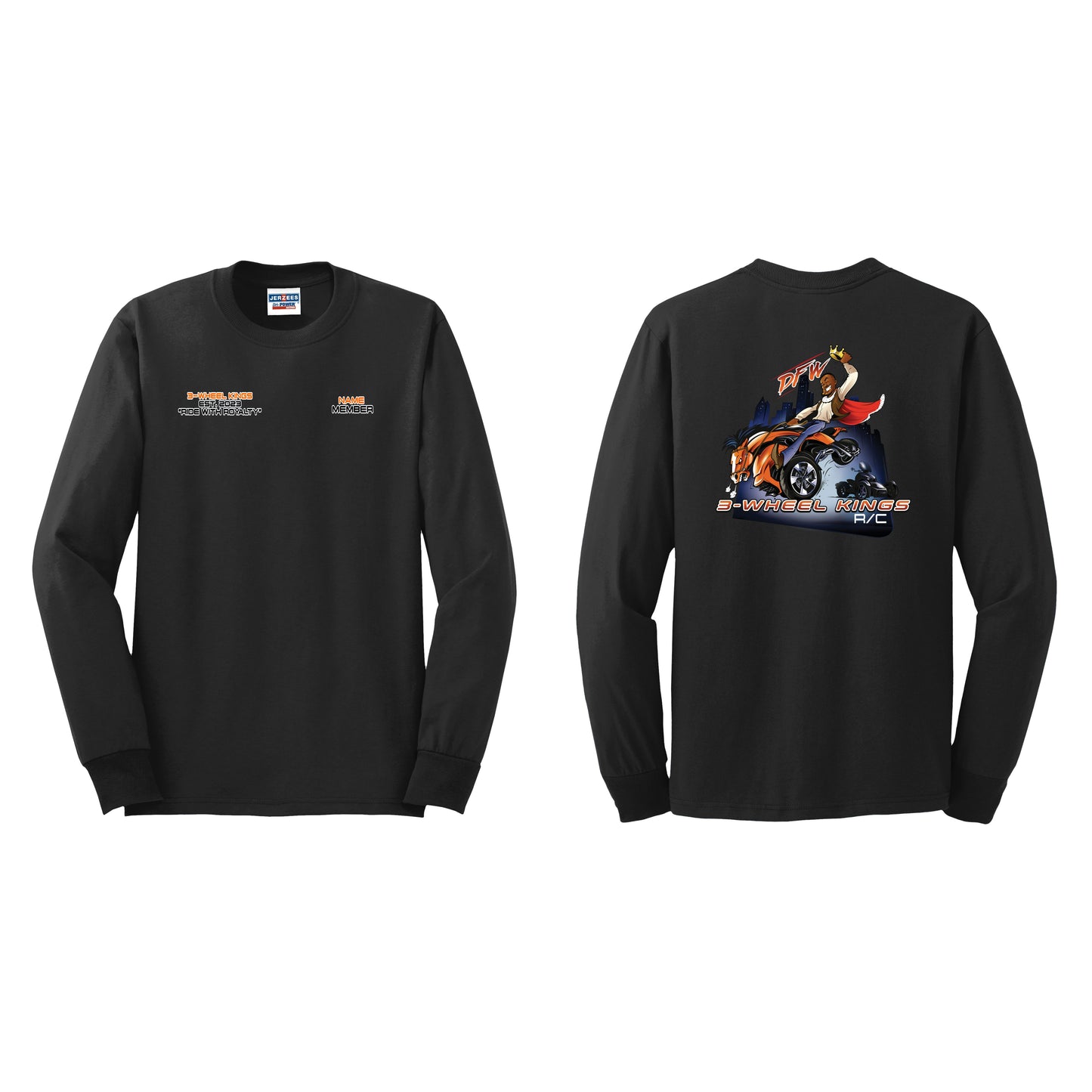 3 Wheel Kings Classic Long Sleeve Tee