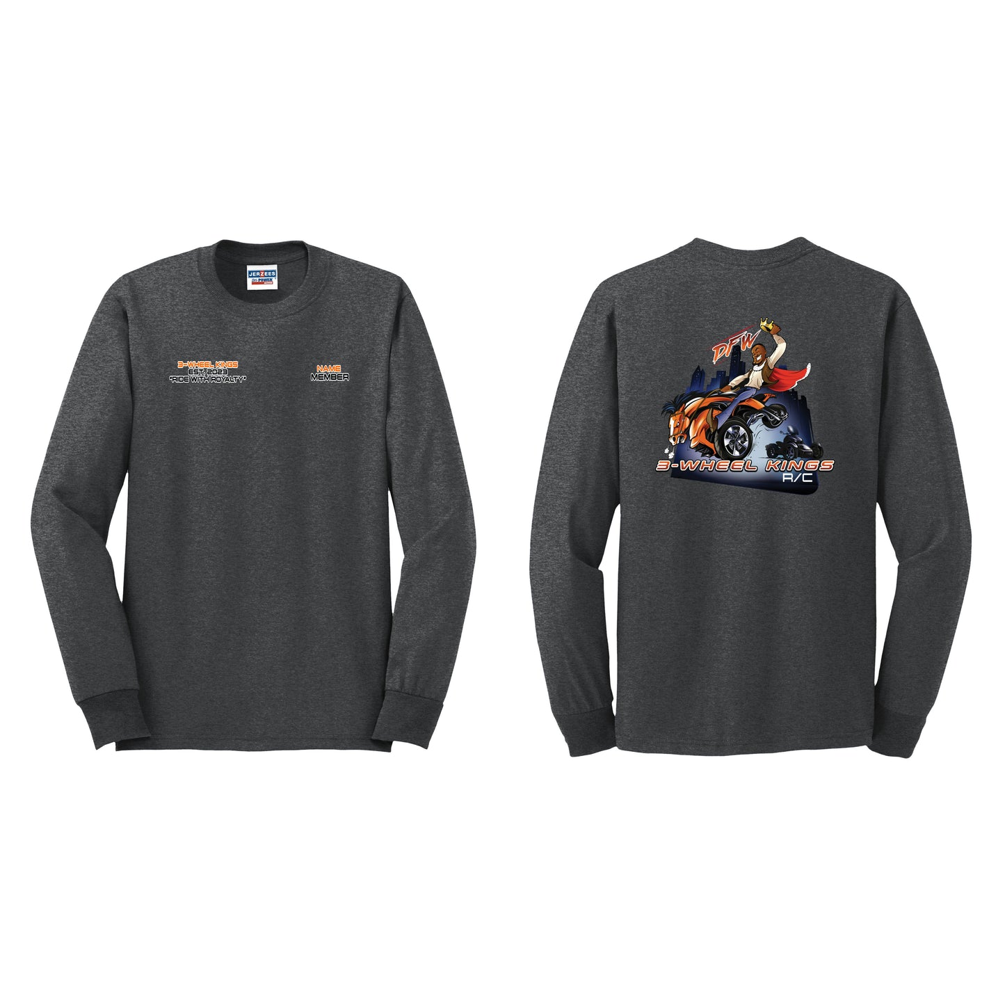 3 Wheel Kings Classic Long Sleeve Tee