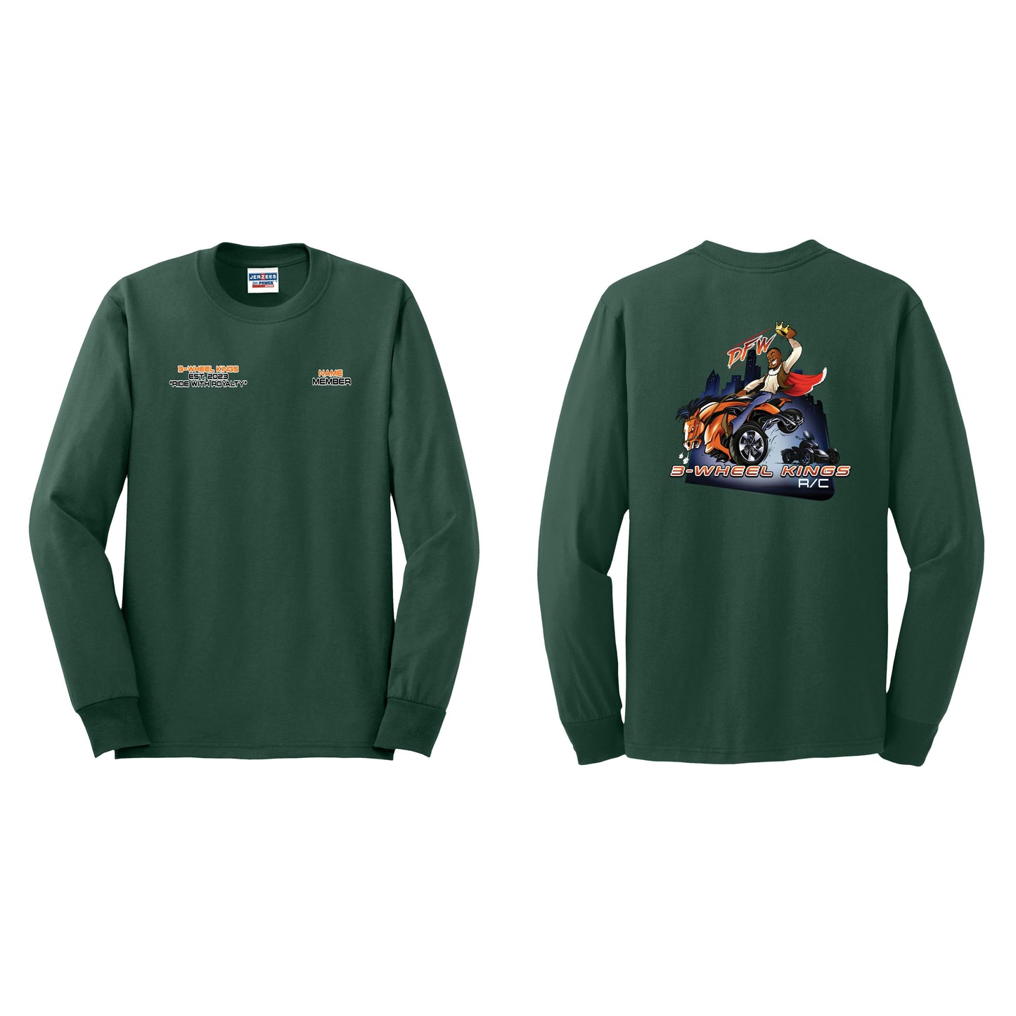 3 Wheel Kings Classic Long Sleeve Tee