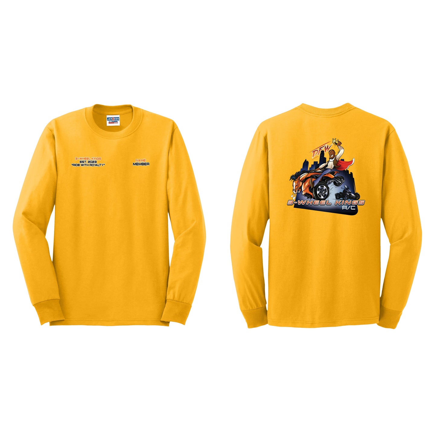 3 Wheel Kings Classic Long Sleeve Tee