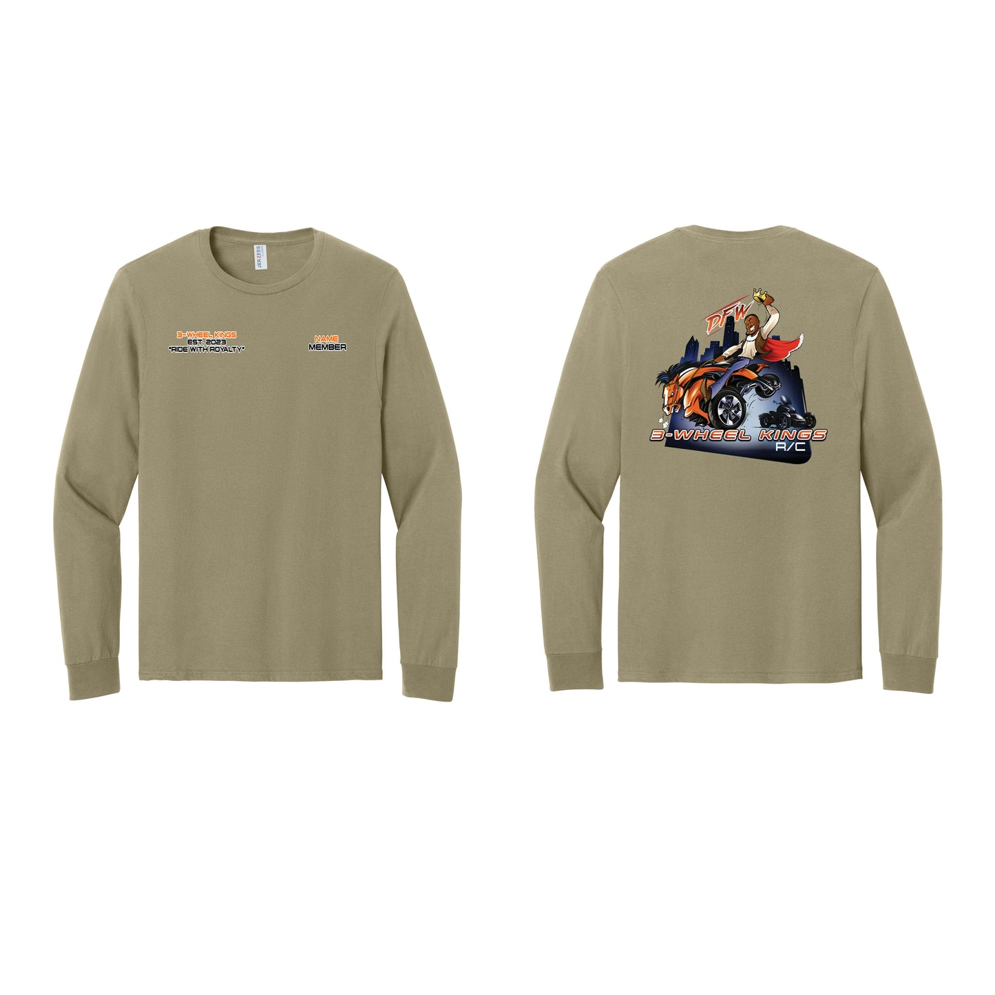 3 Wheel Kings Classic Long Sleeve Tee