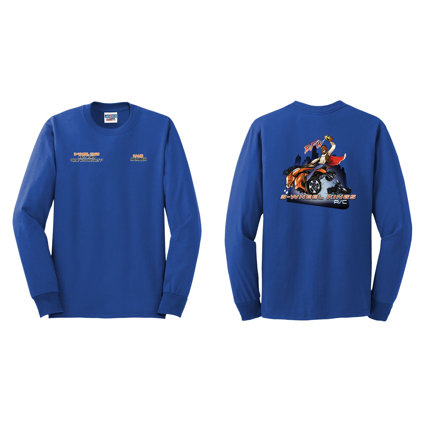 3 Wheel Kings Classic Long Sleeve Tee