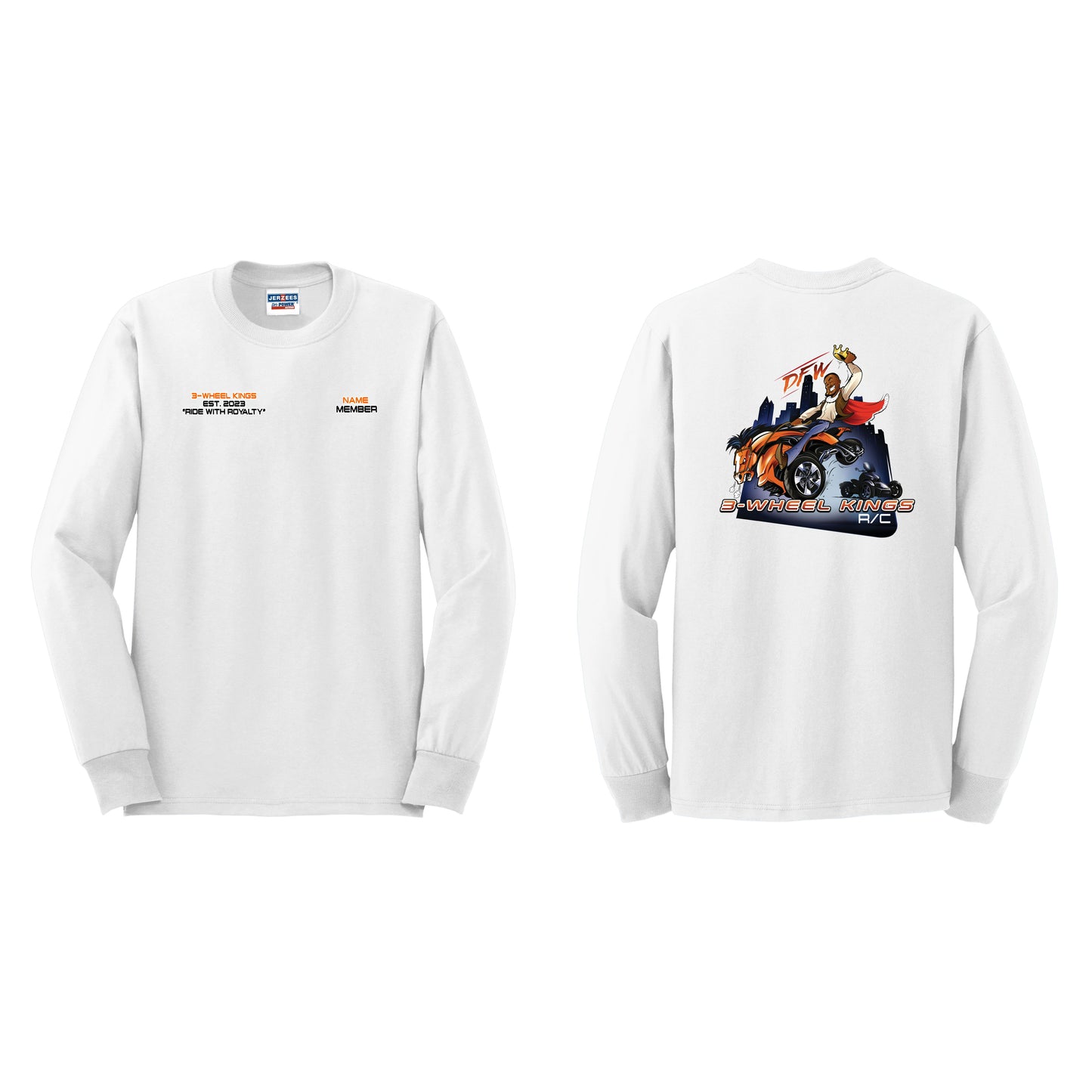 3 Wheel Kings Classic Long Sleeve Tee