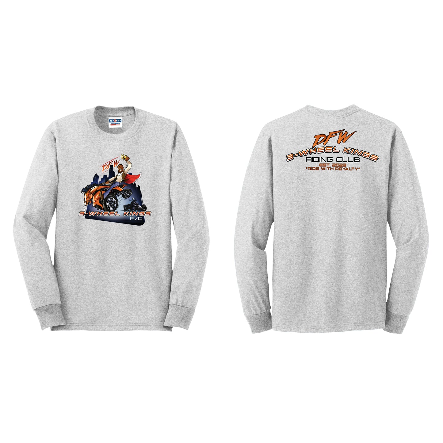 3 Wheel Kings Back Arch Long Sleeve Tee
