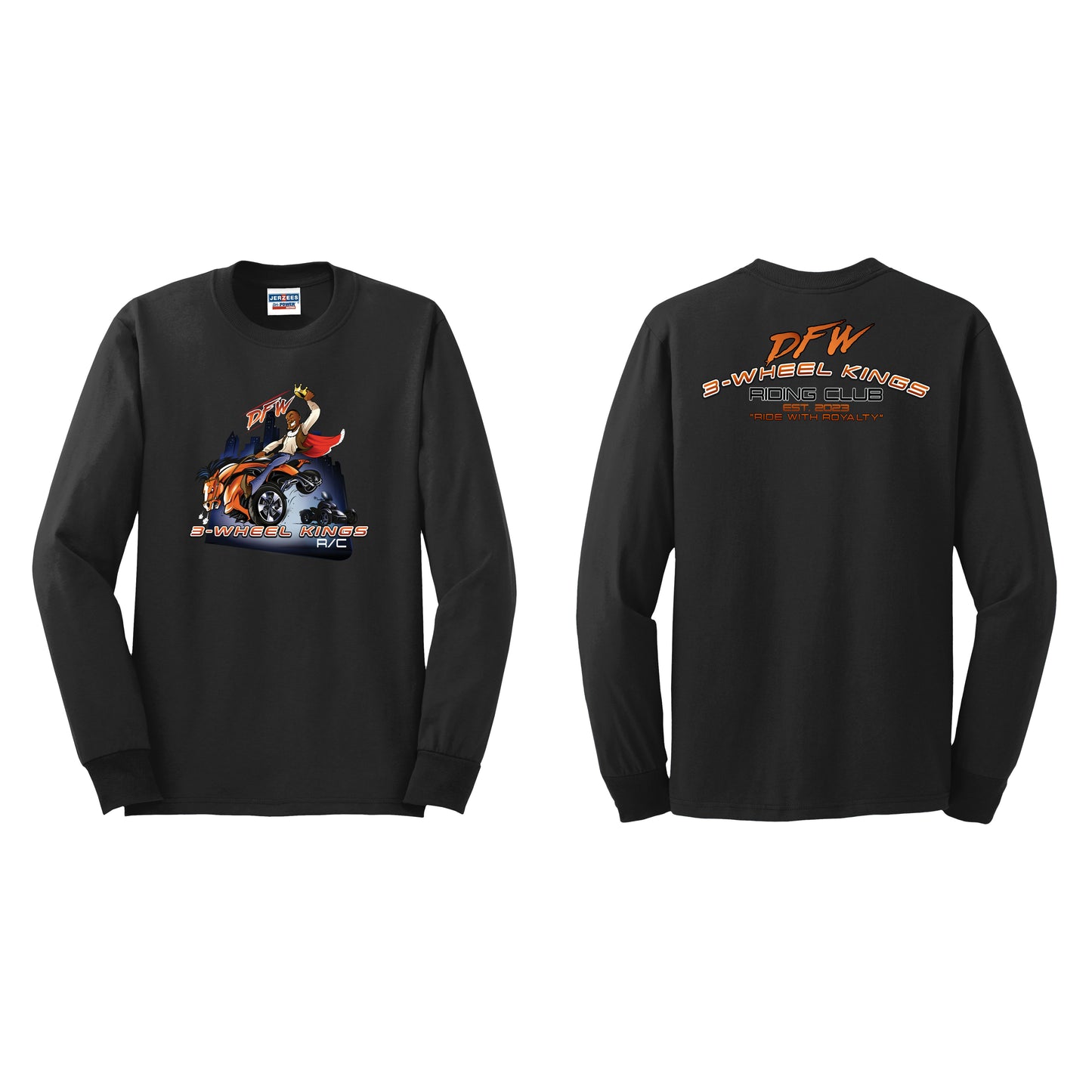 3 Wheel Kings Back Arch Long Sleeve Tee