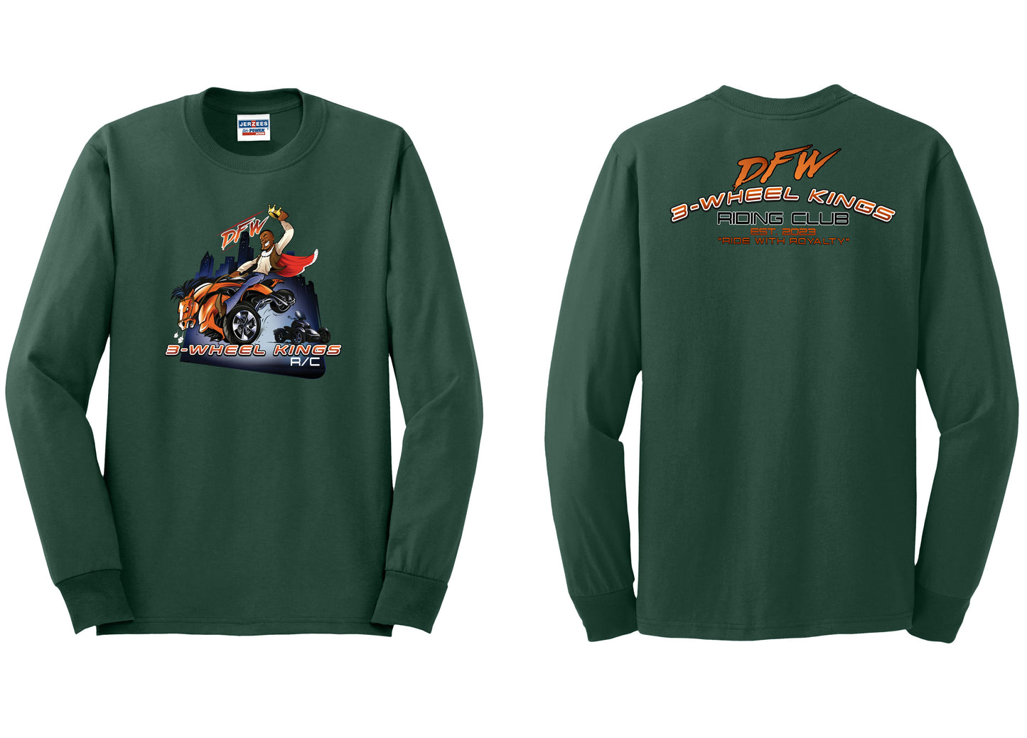 3 Wheel Kings Back Arch Long Sleeve Tee