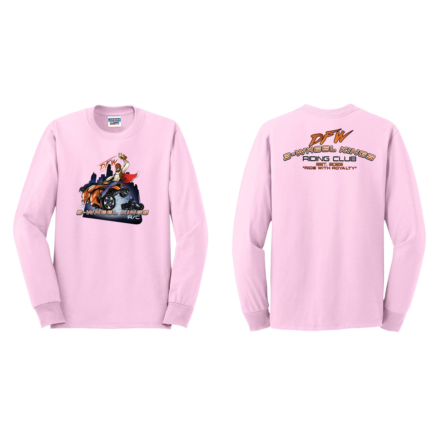 3 Wheel Kings Back Arch Long Sleeve Tee