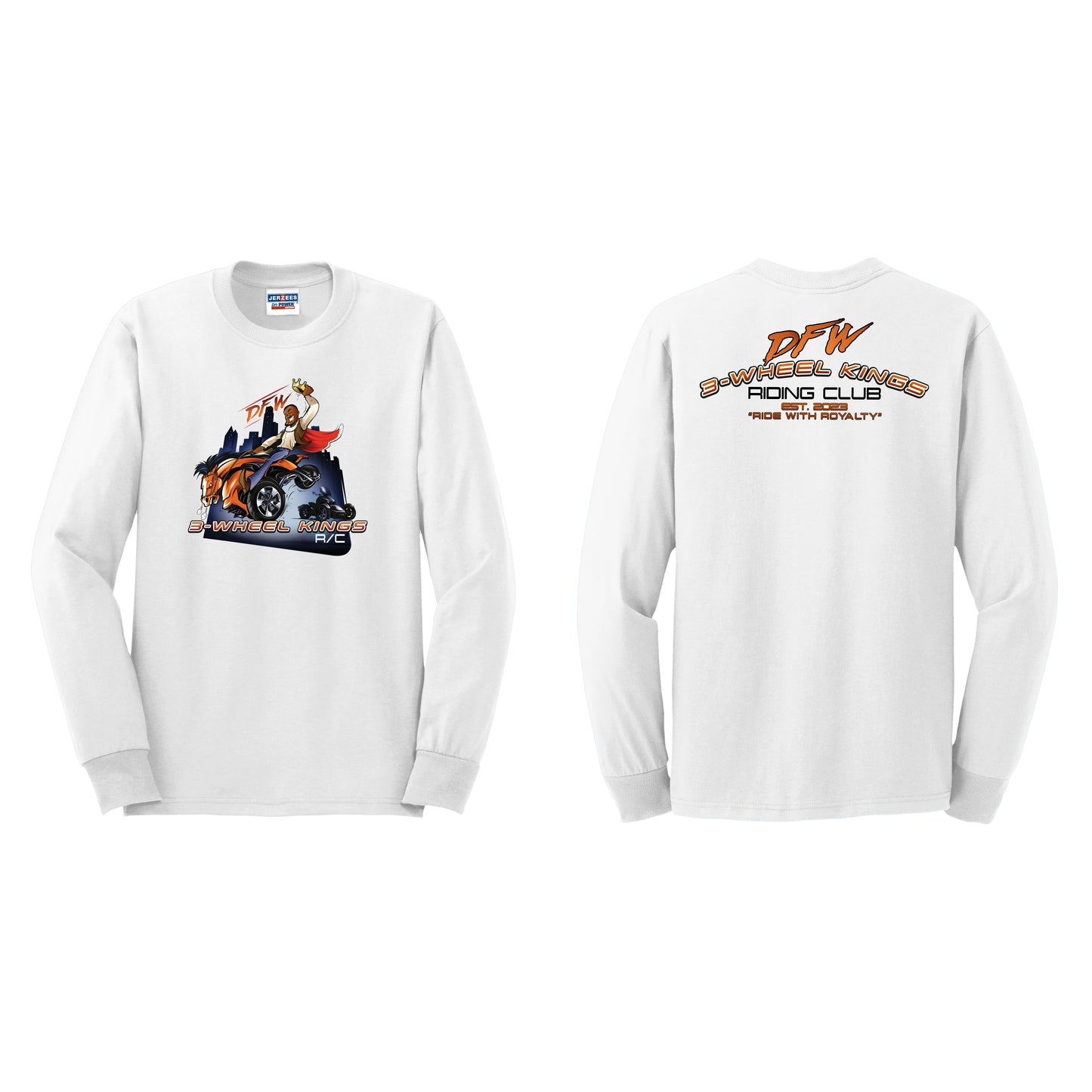 3 Wheel Kings Back Arch Long Sleeve Tee