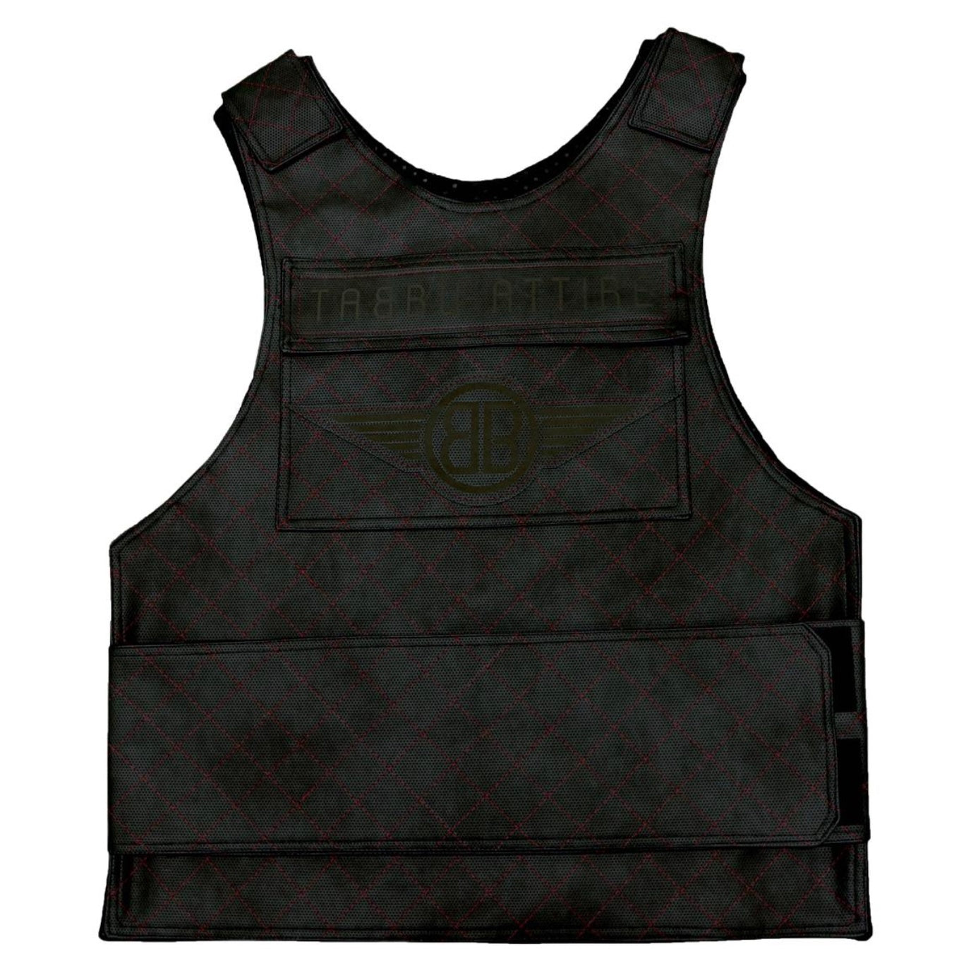 Premium Vest Black on Red