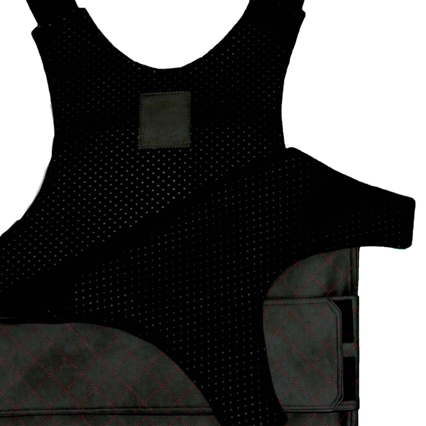 Premium Vest Black on Red