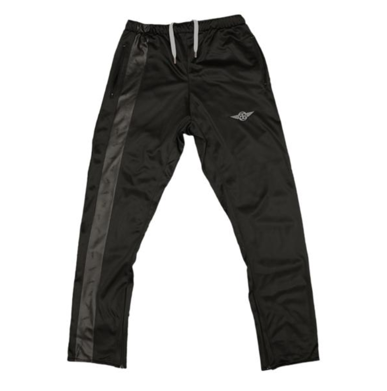 Black Stripe Pants in Black