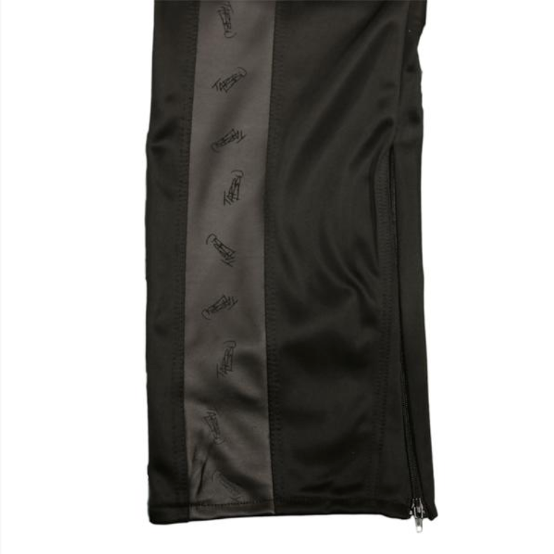 Black Stripe Pants in Black